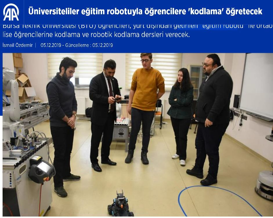 BTÜ Öğrencileri Lise ve Ortaokullara Eğitim Robotuyla 'Kodlama' Öğretecek