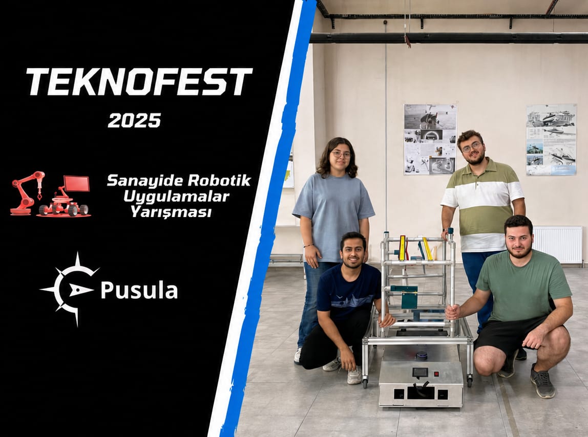PUSULA ekibimiz ve sanayi robotik platformu